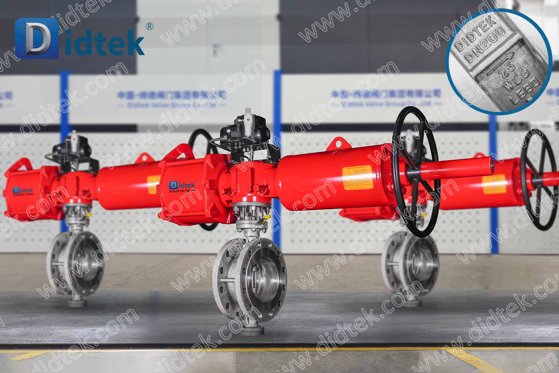 M-16 DIDTEKTOFBV Valvola a farfalla pneumatica a triplo offset a semplice effetto con TI