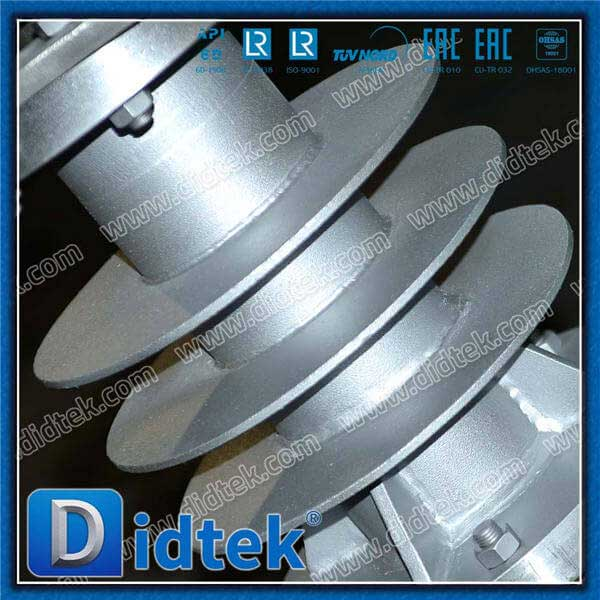 Valvola farfalla offset tripla ad alta temperatura con pinna di raffreddamento