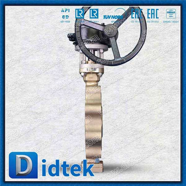 Valvola a farfalla con aletta tripla sfalsata con sede in metallo UNS C95800