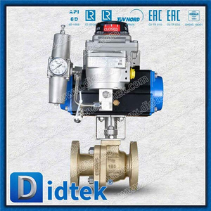 Valvola a sfera a tenuta morbida flottante ad azionamento pneumatico in bronzo di alluminio C95800