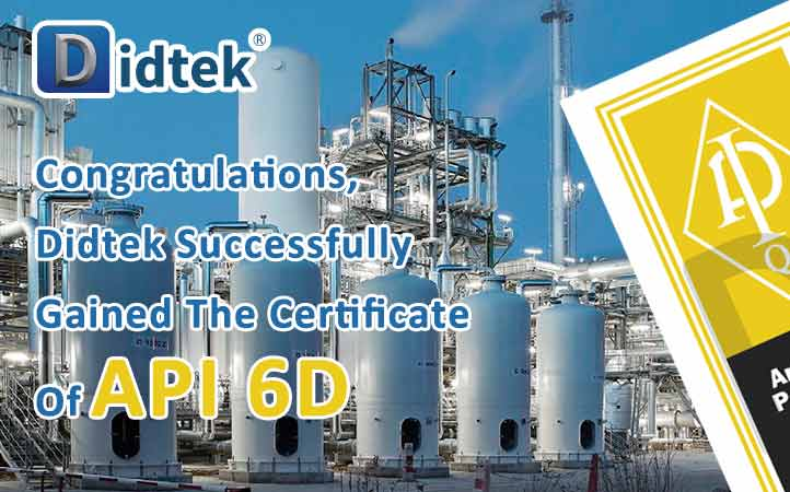 Didtek ha ottenuto con successo il certificato di API 6D