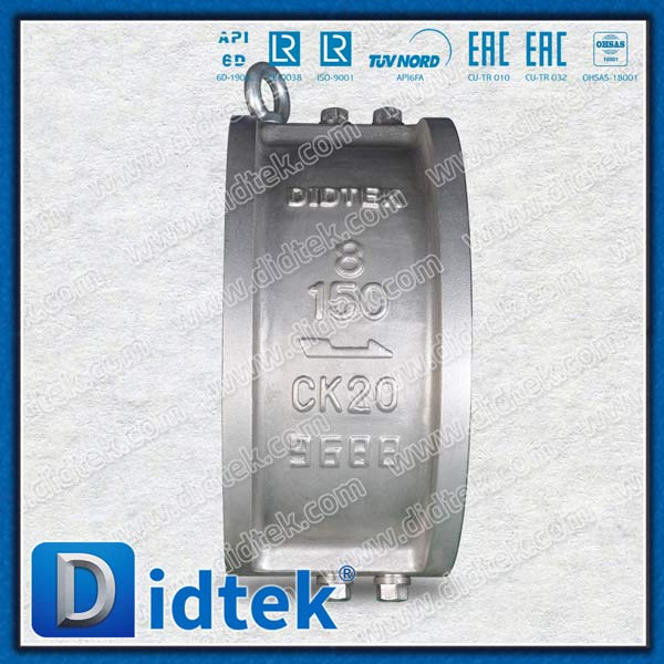 Valvola di ritegno wafer a doppia piastra CK20 SS da 8'' 150LB