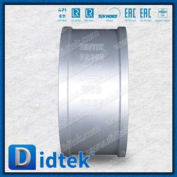 WCB DN350 PN40 Valvola di ritegno wafer a sollevamento a piastra singola