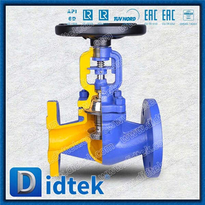 Din Bellow Globe Valve-DN50 1.0619 Flangia della ruota a mano