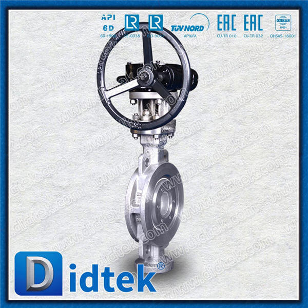 Triple Offset Wafer Buttaerfly Valve DN150 CF8M ingranaggio