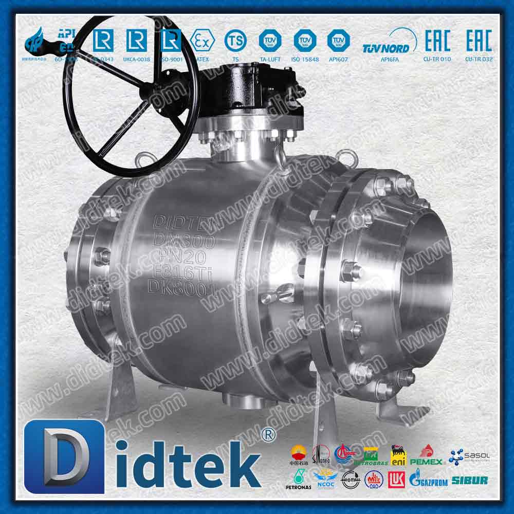 Valvola a sfera con perno completamente saldata con flange di accompagnamento