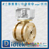 DN50 PN16 Produttori di valvole a sfera di trunnion a gambo bronzo bronzo