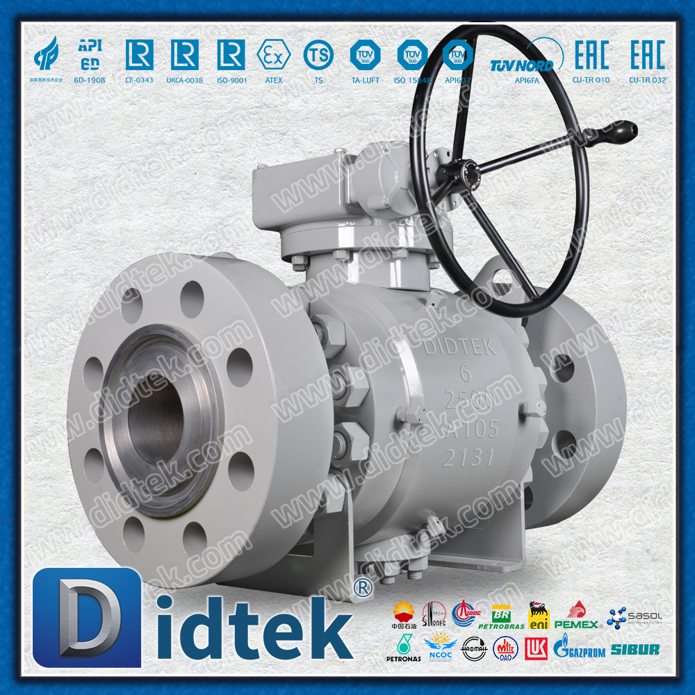 Valvole a sfera con articolazione DBB forgiate da 6 pollici 2500LB con flangia Didtek