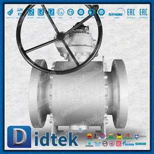 Valvola a sfera trunnion con guarnizione a labbro in PTFE energizzata a molla Elgiloy 