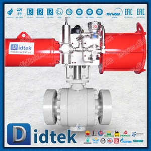 Didtek 4130 Flangia FC Attuatore pneumatico a semplice effetto API6A Valvola a sfera in acciaio forgiato