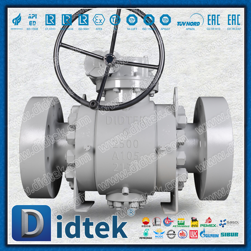 Valvole a sfera con articolazione DBB forgiate da 6 pollici 2500LB con flangia Didtek