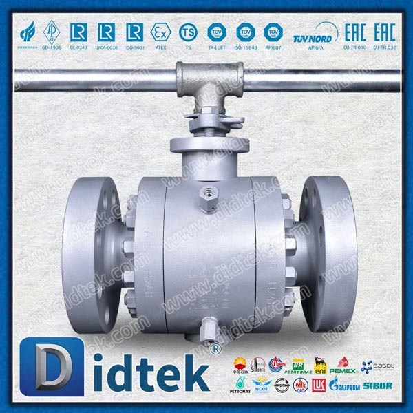 Flusso anti-statico da 2 pollici Tek Peek Sedili Trunnion Valvola a sfera