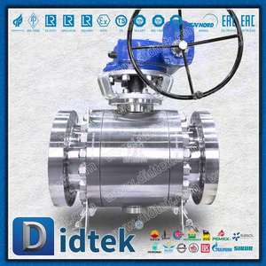 Valvola a sfera trunnion anticorrosione per alte temperature Duplex SS F51