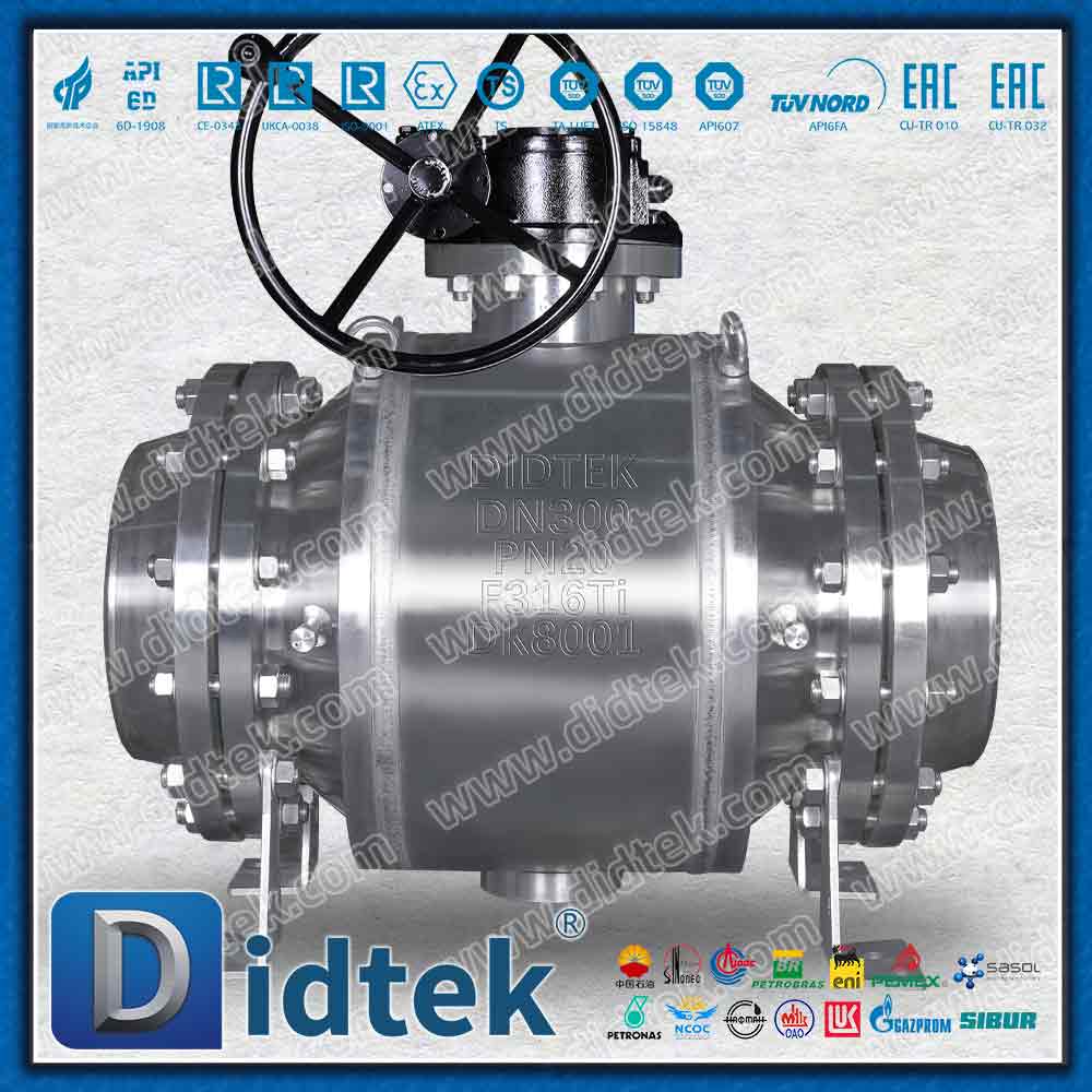 Valvola a sfera con perno completamente saldata con flange di accompagnamento