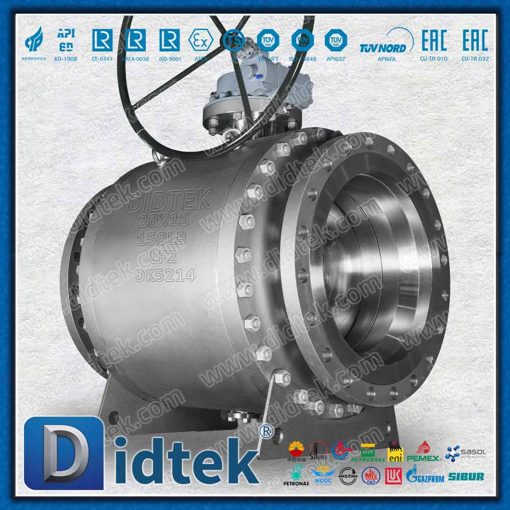 LF2 + rivestimento in Inconel 625 con valvola a sfera trunnion con guarnizione a labbro Elgiloy in PTFE